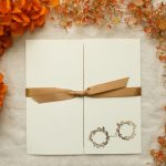 1642 Χειροποίητο προσκλητήριο γάμου