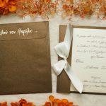 2051 Χειροποίητο προσκλητήριο γάμου