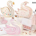 Κ2031 σετ βάπτισης για κορίτσι με θέμα κύκνος