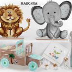 K2234 σετ βάπτισης για αγόρι με θέμα ζώα της ζούγκλας - σαφάρι