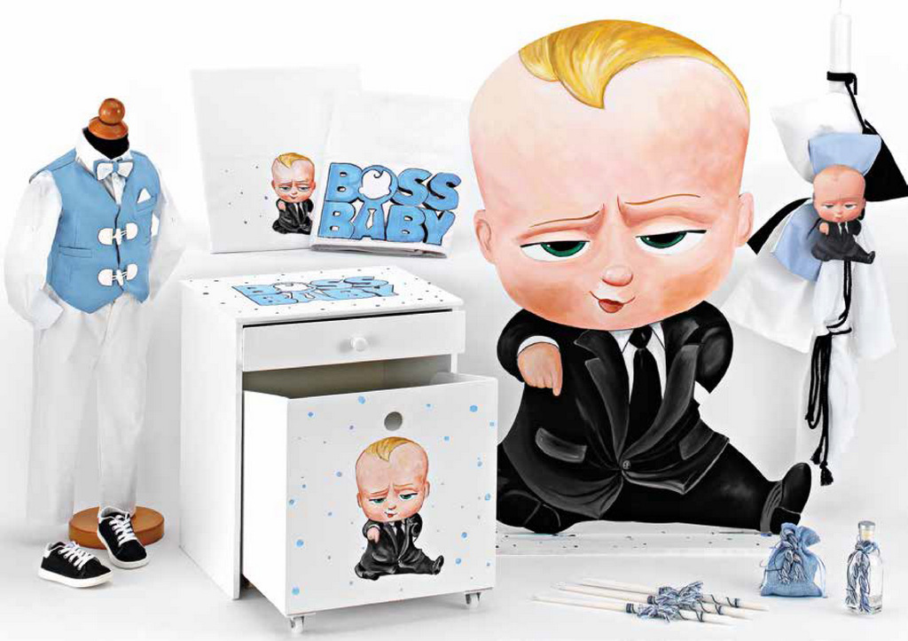 K2424-set-vaptisis-agori-baby-boss-mikros-kirios-afentiko-alacarteinvitations K2424 σετ βάπτισης για αγόρι με θέμα baby boss - Image 1