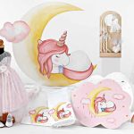 Κ2390 σετ βάπτισης για κορίτσι με θέμα μονόκερος
