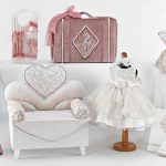 Κ2408 σετ βάπτισης για κορίτσι με θέμα ρομαντικό, καρδιά
