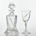 SM.0911 Σετ γάμου, καράφα & ποτήρι κρασιού.