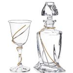 SM.0933 Σετ γάμου, καράφα & ποτήρι κρασιού.