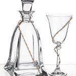 SM.0972 Σετ γάμου, καράφα & ποτήρι κρασιού.