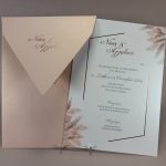 4446 Χειροποίητο προσκλητήριο γάμου