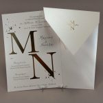 4447 Χειροποίητο προσκλητήριο γάμου