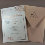 4456 Χειροποίητο προσκλητήριο γάμου