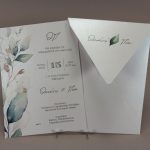 4473 Χειροποίητο προσκλητήριο γάμου