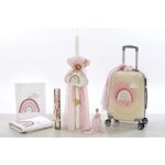 BE2127 σετ βάπτισης για κορίτσι με θέμα ουράνιο τόξο